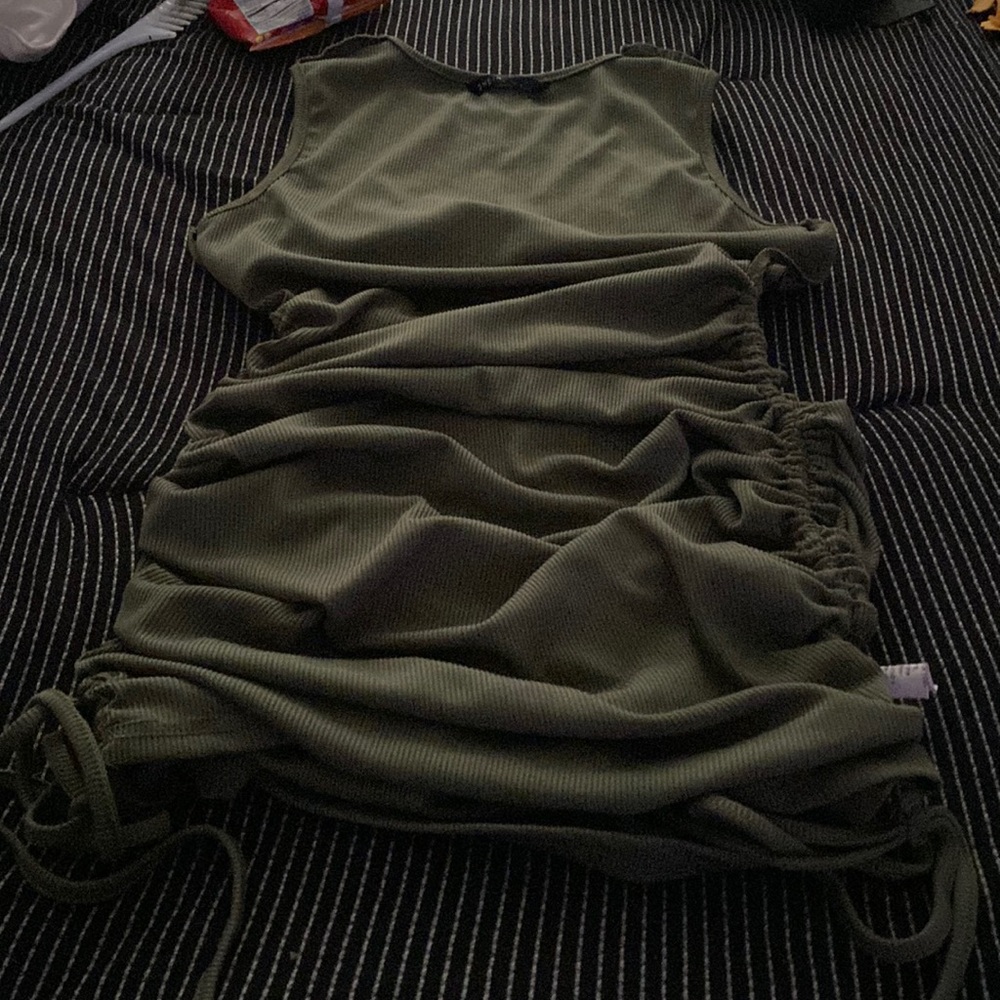 Shein olive green dress